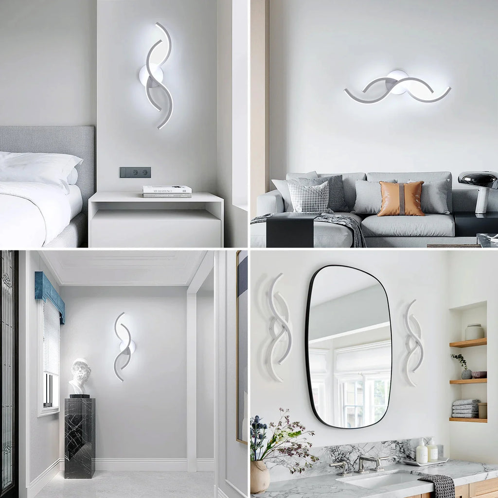 Modern Minimalist Wall Light in White Aluminum 41x14x6.5cm - White Light 6500K, 220V
