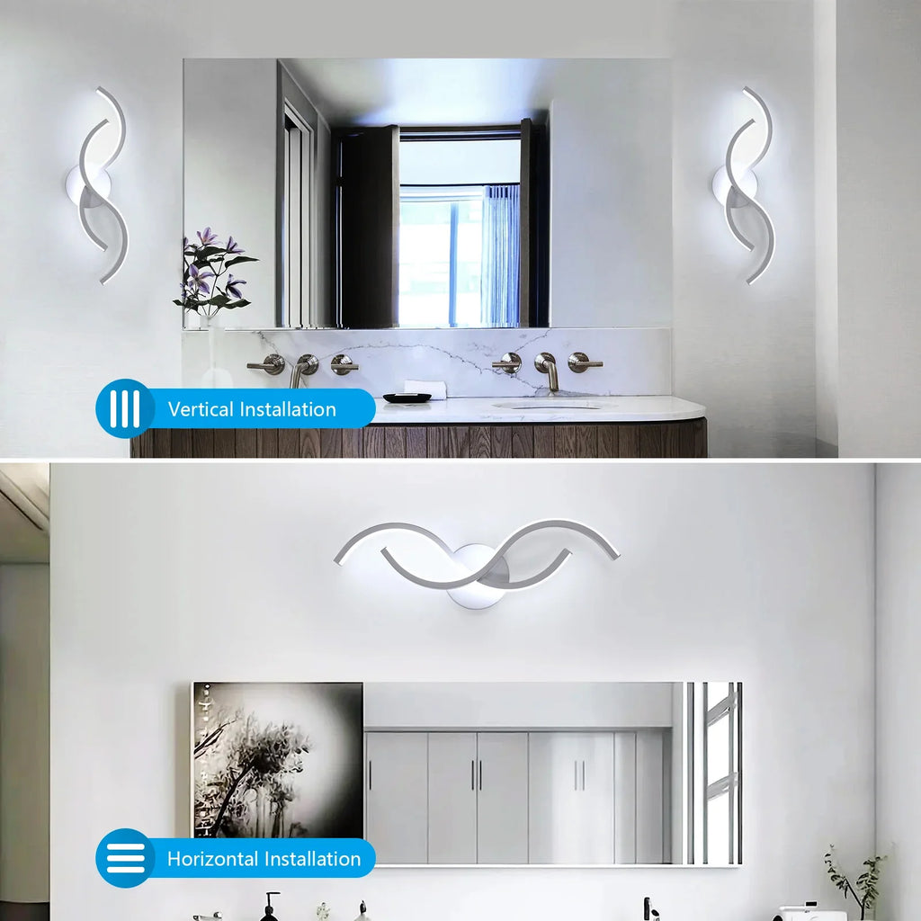 Modern Minimalist Wall Light in White Aluminum 41x14x6.5cm - White Light 6500K, 220V