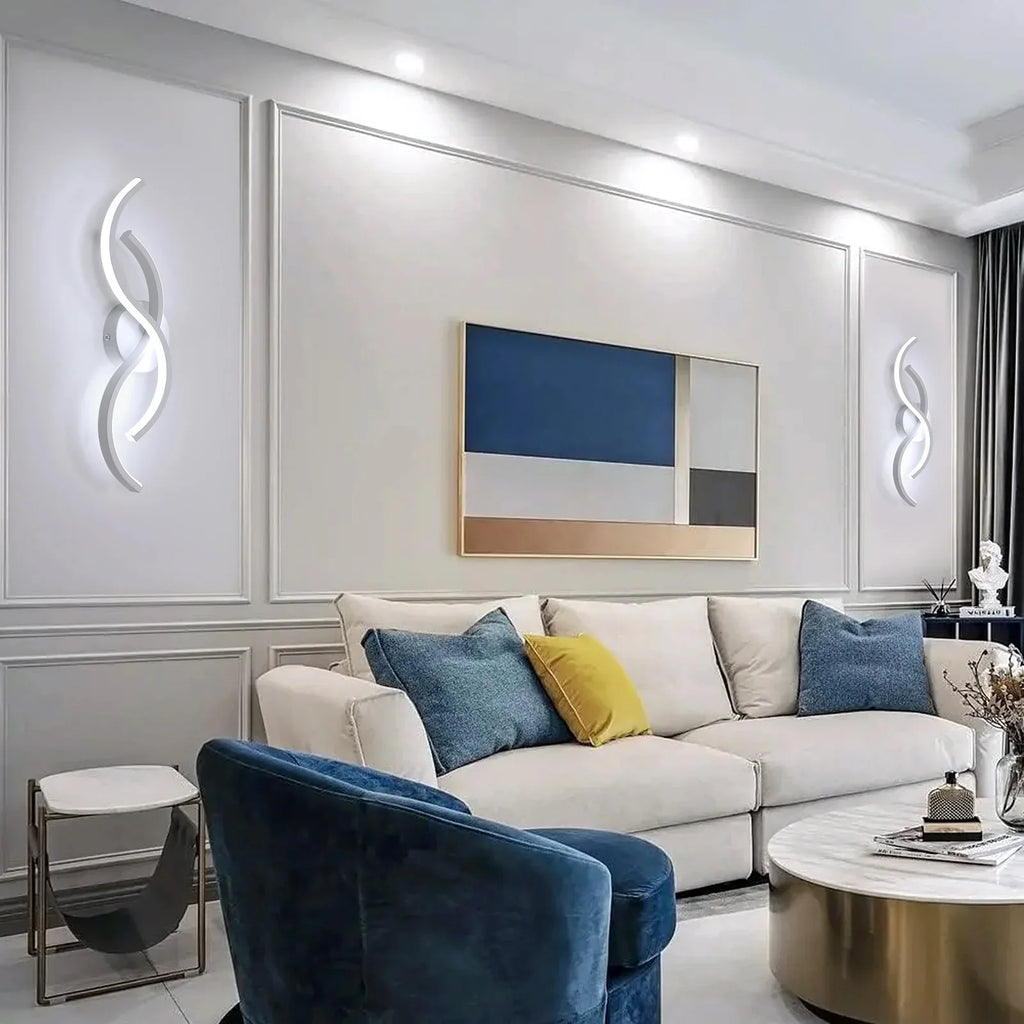 Modern Minimalist Wall Light in White Aluminum 41x14x6.5cm - White Light 6500K, 220V